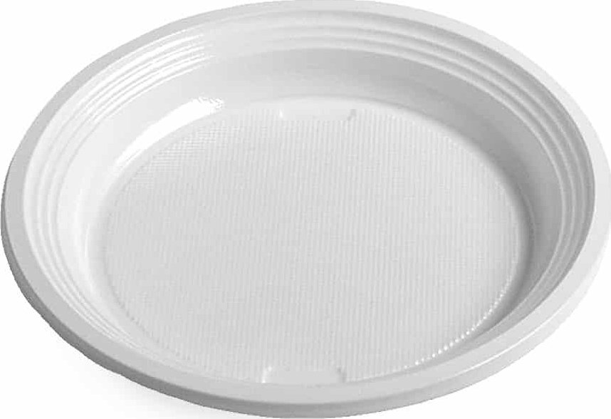 Talíř kulatý plastový PP pr.22cm bílý opakovaně použitelný/ 100 ks