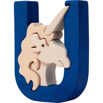 Výuková hračka Fauna Abeceda písmeno U jednorožec