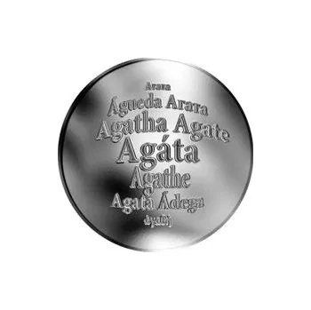 Česká jména - Agáta - stříbrná medaile