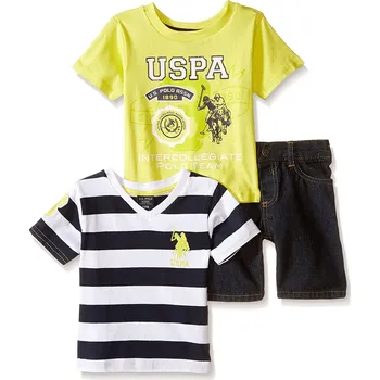 Chlapecká mikina U.S. Polo Assn. oblečení pro chlapečka Rugby Striped žlutá 6 - 9 m