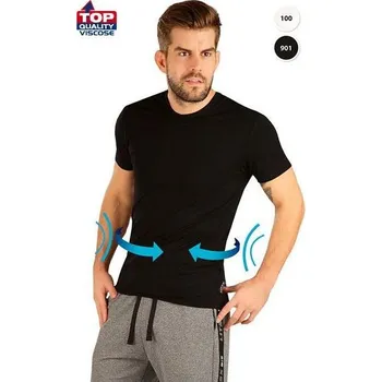Pánské tričko Pánské elastické zeštíhlující tričko LITEX černé/bílé XL bílá