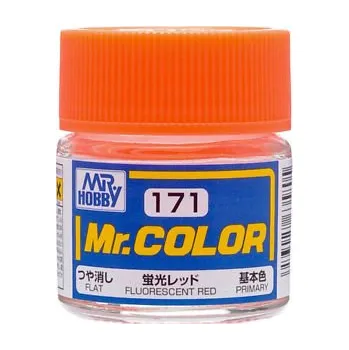 Modelářská barva Gunze Sangyo C171 Fluorescent Red-Gloss