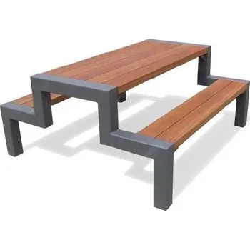 Zahradní lavice HTI Zahradní set Alba KA-P1018 Délka latí: 1500 mm, Typ ukotvení: dlouhé (k zabetonování), Barva konstrukce: bílá komaxit (RAL 9003)