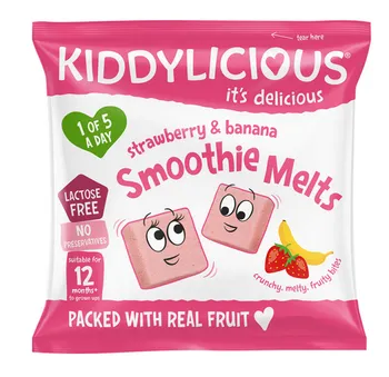 Bonbon Kiddylicious Zdravé ovocné polštářky Strawberry/Banana 12 g