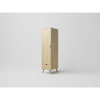 Šatní skříň SCANDIA Jednodveřová skříň se zásuvkou SC-S01B, borovice