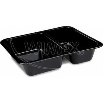 Vakuovačka Menu mísa PP 2dílná 227x178x49mm černá 50ks