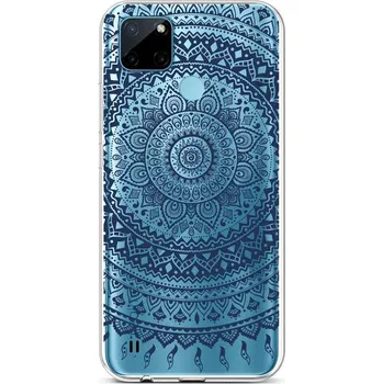 Pouzdro na mobilní telefon Kryt Realme C21Y silikon Navy Mandala (obal neboli pouzdro na Realme C21Y)