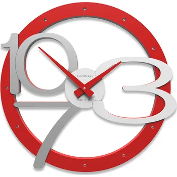 Hodiny Designové hodiny 10-127 CalleaDesign Scarlett 45cm (více barevných verzí) Barva světle červená-64 - RAL3020