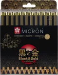 Sakura Pigma Micron Black and Gold 12 ks