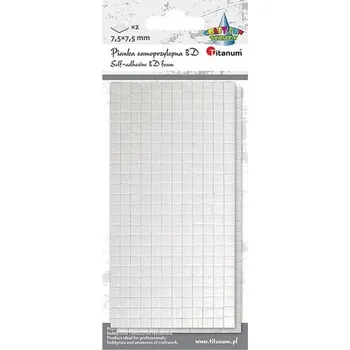 Set školních potřeb Pianka samoprzylepna 3D 7.5x7.5mm biała 2szt