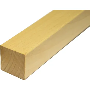 Zábradlí dřevěný profil EDB-SJ, broušený buk bez nátěru, délka 200 cm - hranol 40 x 40 mm, délka 2000 - 3000 mm