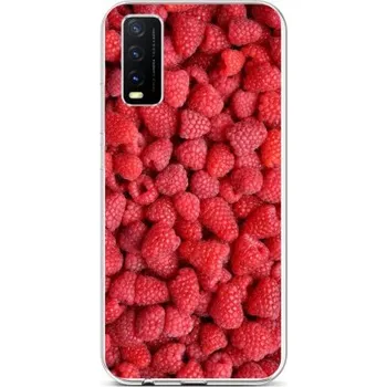Pouzdro na mobilní telefon Kryt Vivo Y20s silikon Maliny (obal neboli pouzdro na Vivo Y20s)