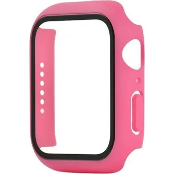 Pouzdro na mobilní telefon Ochranné pouzdro s tvrzeným sklem pro Apple Watch 42mm - růžové