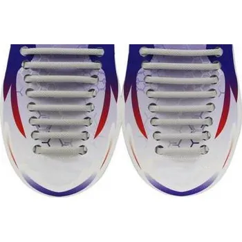 Tkaničky do bot Silikonové tkaničky do bot půlkulaté 16 kusů - Šedé