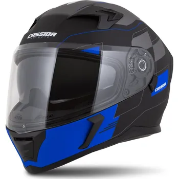 Auto-moto Přilba Integral 3.0 RoxoR, CASSIDA (černá matná/modrá/šedá/bílá, plexi s přípravou pro Pinlock) (Velikost: XL (61 až 62 cm))