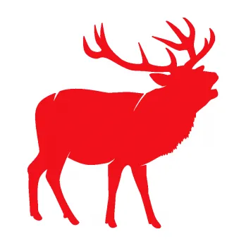 Samolepící dekorace SAMOLEPKA Jelen 005 pravá (10 - červená) NA AUTO, NÁLEPKA, FÓLIE, POLEP, TUNING, VLASTNÍ TEXT, TISK, AUTOSAMOLEPKY.cz, POLEPY, OBRÁZEK, LOGO, SAMOLEPKY