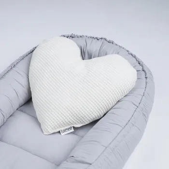 Dekorativní polštářek Tulimese Polštářek srdce vaflové smetanové
