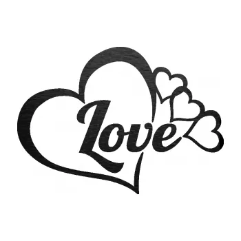Samolepící dekorace SAMOLEPKA Love nápis se srdíčky (63 - škrábaný kov černý) NA AUTO, NÁLEPKA, FÓLIE, POLEP, TUNING, VLASTNÍ TEXT, TISK, AUTOSAMOLEPKY.cz, POLEPY, OBRÁZEK, LOGO, SAMOLEPKY