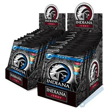 Sušené maso INDIANA Jerky tuňák Original 300g - display