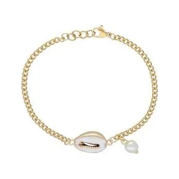 Náramek Doria Náramek s mušličkou zlatý z oceli N340