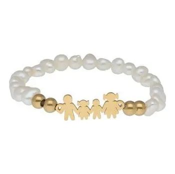 Náramek Doria Náramek RODINA z perliček a zlaté oceli