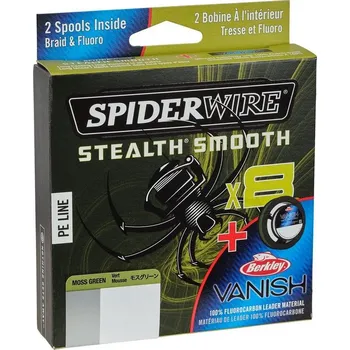 Spiderwire Splétaná Šňůra Stlth Smooth8 Moos Green 150m Nosnost: 16,5kg, Průměr: 0,15mm