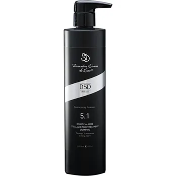 Šampon Divination Simone Deluxe DSD Dixidox Deluxe Steel and Silk Treatment Shampoo č. 5.1L 500 ml Obnovující šampon s keratinem Ocel a Hedvábí 500 ml č. 5.1L