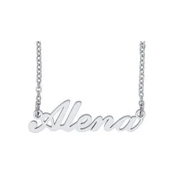 Řetízek Doria Řetízek z oceli se jménem ALENA stříbrný