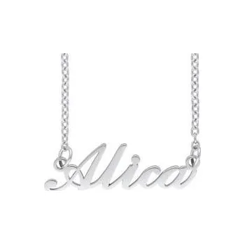 Řetízek Doria Řetízek z oceli se jménem ALICA stříbrný