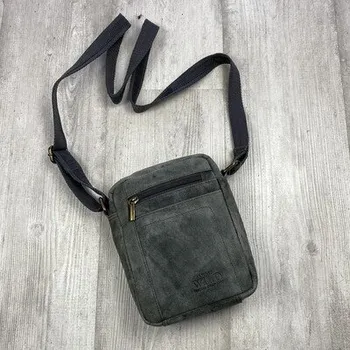 Pánská kožená taška crossbody WILD 8020 šedá