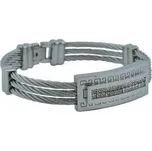 Doria Náramek stříbrný z lanka s krystalky L154