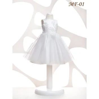 Dívčí šaty Dětské šatičky pro družičku se třpytivou sukní: MF-01 Barva: ivory, Vybraná velikost: velikost 80