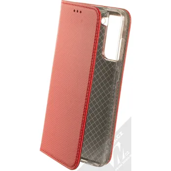 Pouzdro na mobilní telefon 1Mcz Magnet Book flipové pouzdro pro Samsung Galaxy S21 FE červená (red)