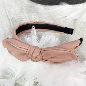 Ozdoba do vlasů Čelenka ružová - imitácia kože (SP92)