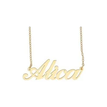 Řetízek Doria Řetízek z oceli se jménem ALICA zlatá ocel