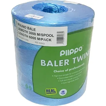 Obalový materiál Round bale provázek, motouz do lisu na kulaté balíky 600 m/kg 20000 dtex modrý 2 x 5 kg