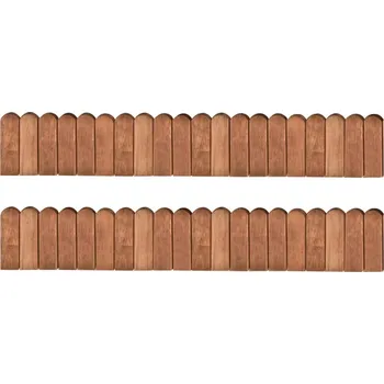 Zahradní obrubník vidaXL 3053644 120 x 20 x 1,5 cm tmavý odstín dřeva