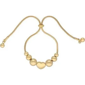 Náramek Doria Náramek zlatý z oceli se srdíčky N188