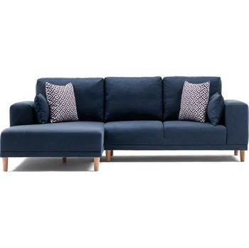 Pohovka Hanah Home Rohová pohovka FRANZ tmavě modrá levá 825BLC1395