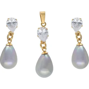 Souprava šperků Doria Set šperků z oceli s perličkami B099