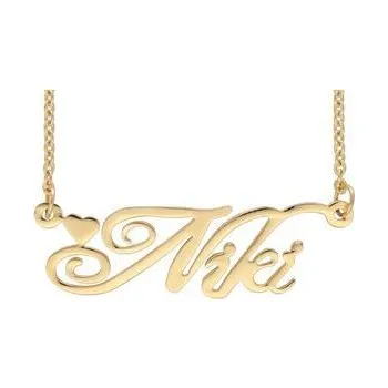 Řetízek Doria Řetízek z oceli se jménem NIKI zlatá