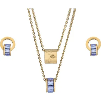 Souprava šperků Doria Set šperků z oceli zlatý K089