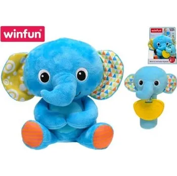 plyšák Winfun modrý sloník se slůnětem