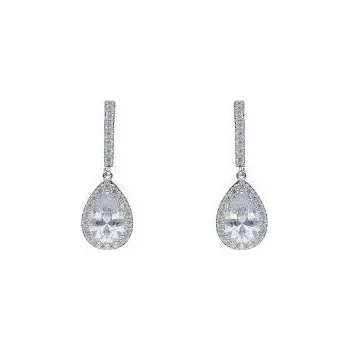 Náušnice Doria Společenské náušnice stříbrné s krystalky N378