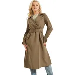 GUESS dámský podzimní kabát Stefania Longline Trench olivový M