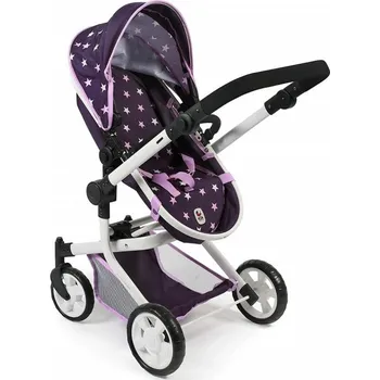 Kočárek pro panenku Bayer Chic Kočárek pro panenky Mika fialový Stars - 595 71