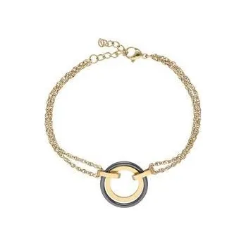 Náramek Doria Náramek zlatý z oceli a keramiky N162