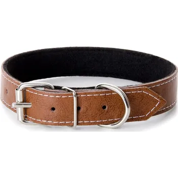 Obojek pro psa JK ANIMALS, kožený obojek JK Classic pro psy, natural, přírodní, 3×65 cm