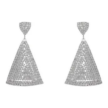 Náušnice Doria Náušnice visací stříbrné štrasové J472