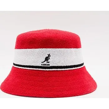 Pokrývka hlavy Klobouk Kangol Bermuda Stripe Bucket Scarlet velikost M